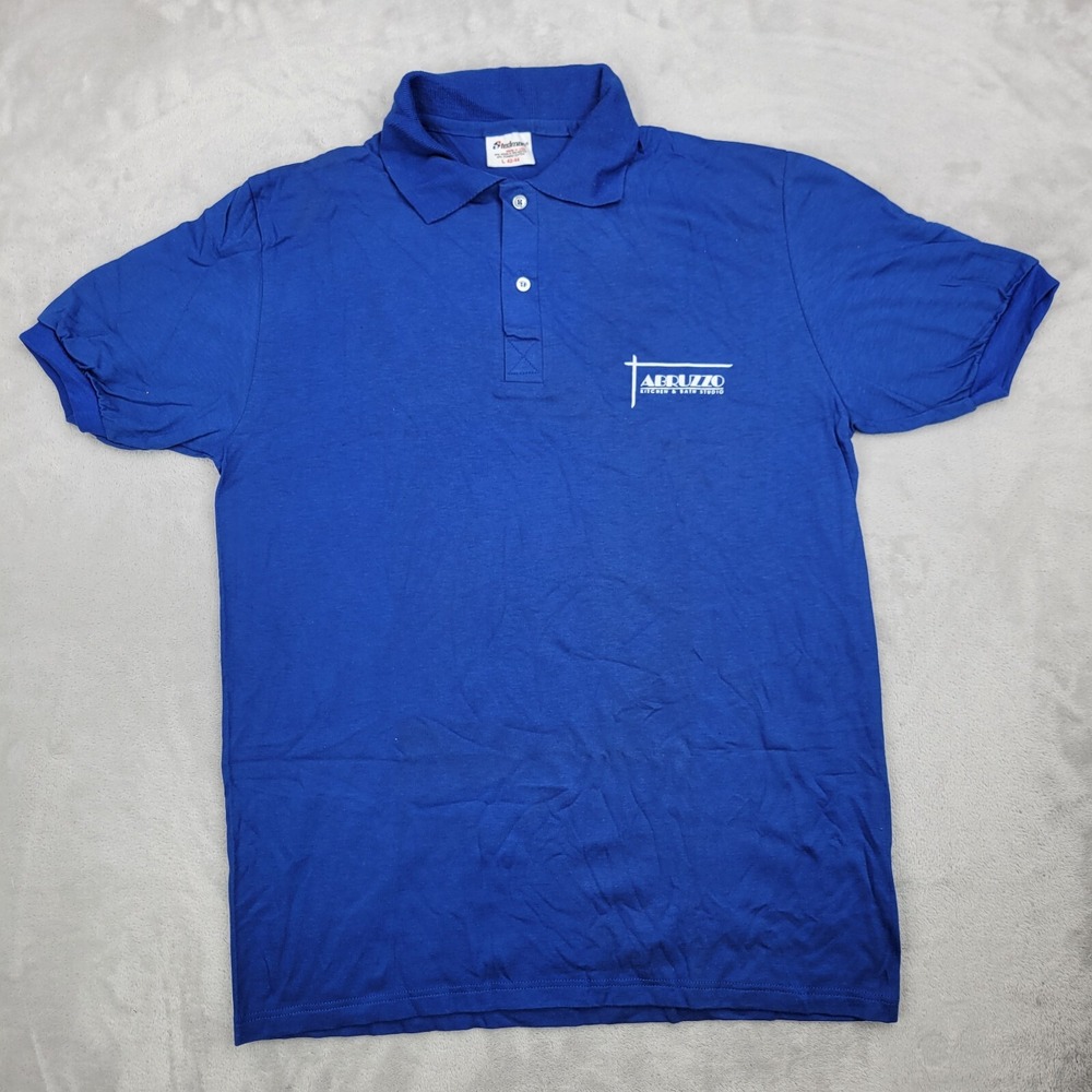 Vintage Stedman Shirt Mens Large Golf Polo Work Uniform Employee Company Abruzzo